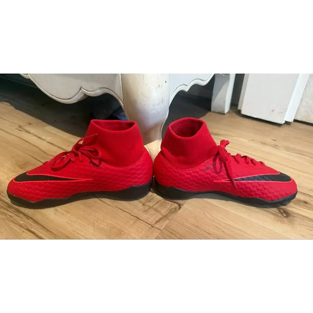 Nike HypervenomX Proximo II Dynamic Fit TF Turf Soccer Shoes Red Size 4Y